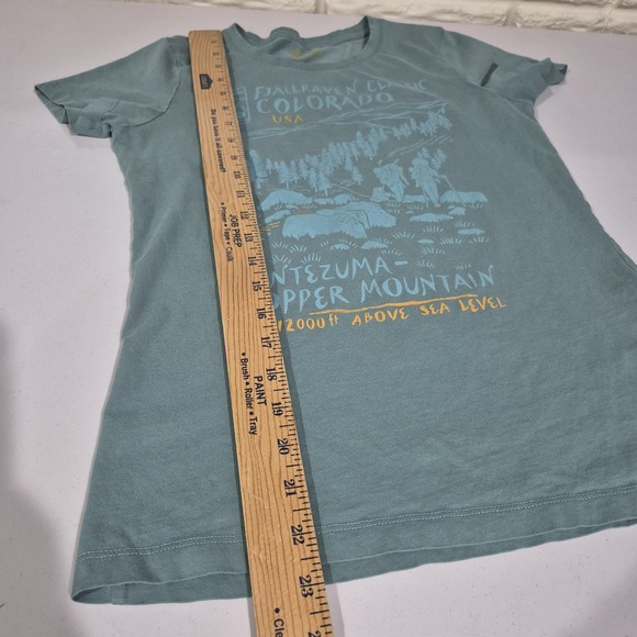 Fjallraven Top‎ Womens XS Teal Green V-Neck T-Shirt Colorado Hiking Outdoor - Picture 9 of 10